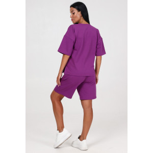 Костюм двойка женский КФ-45 футер (последний размер) темная сирень 54,56 Костюм двойка женский КФ-45 футер (последний размер) темная сирень 54,56