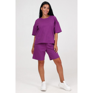 Костюм двойка женский КФ-45 футер (последний размер) темная сирень 54,56 Костюм двойка женский КФ-45 футер (последний размер) темная сирень 54,56