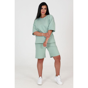 Костюм двойка женский КФ-45 футер (последний размер) оливка 48,52,54,56 Костюм двойка женский КФ-45 футер (последний размер) оливка 48,52,54,56