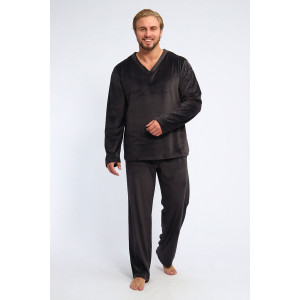 Костюм двойка мужской №193 стрейч велюр (р-ры: 48-58) серый