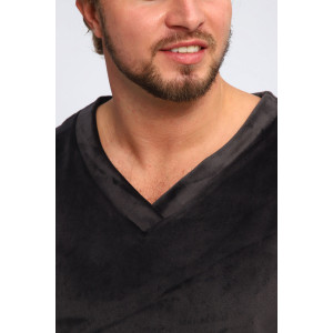 Костюм двойка мужской №193 стрейч велюр (р-ры: 48-58) серый