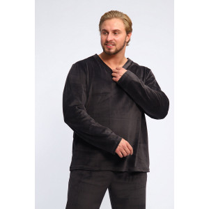 Костюм двойка мужской №193 стрейч велюр (р-ры: 48-58) серый