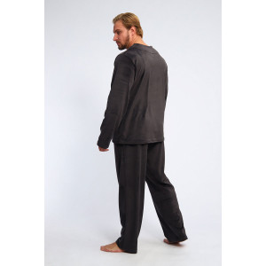 Костюм двойка мужской №193 стрейч велюр (р-ры: 48-58) серый