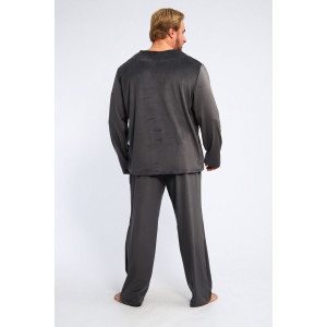 Костюм двойка мужской №193.1 стрейч велюр (р-ры: 48-58) серый