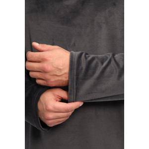 Костюм двойка мужской №193.1 стрейч велюр (р-ры: 48-58) серый