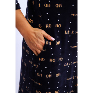 Халат женский №194 стрейч велюр (р-ры: 48-58) синий