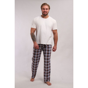 Брюки мужские №197.1 кулирка (р-ры: 50-60) коричневый