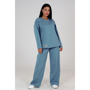 Костюм двойка женский КФ-66 футер (р-ры: 42-56) аква Костюм двойка женский КФ-66 футер (р-ры: 42-56) аква