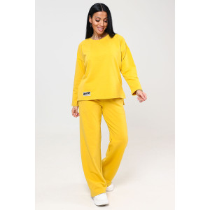 Костюм двойка женский КФ-66 футер (р-ры: 42-56) горчица Костюм двойка женский КФ-66 футер (р-ры: 42-56) горчица