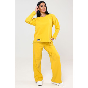 Костюм двойка женский КФ-66 футер (р-ры: 42-56) горчица Костюм двойка женский КФ-66 футер (р-ры: 42-56) горчица