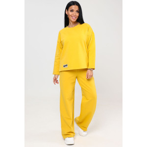 Костюм двойка женский КФ-66 футер (р-ры: 42-56) горчица Костюм двойка женский КФ-66 футер (р-ры: 42-56) горчица