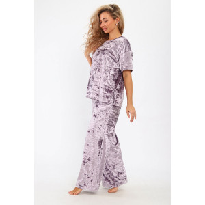 Костюм двойка женский "Оливия" иконвелюр (р-ры: 48-58) лила