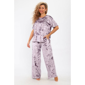 Костюм двойка женский "Оливия" иконвелюр (р-ры: 48-58) лила