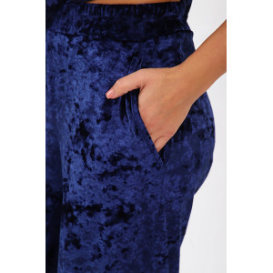 Костюм двойка женский "Оливия" иконвелюр (р-ры: 48-58) синий