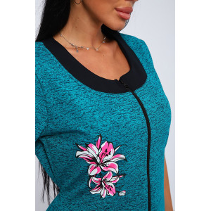 Халат женский "Лилия" футер (р-ры: 48-62) Халат женский "Лилия" футер (р-ры: 48-62)