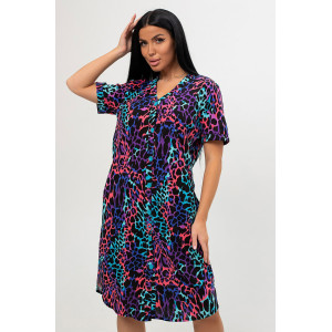 Халат женский "Тери" кулирка (р-ры: 48-58) фиолетовый