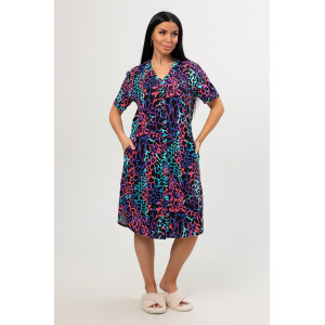 Халат женский "Тери" кулирка (р-ры: 48-58) фиолетовый