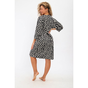 Халат женский "Ириша" велюр стрейч (р-ры: 48-58) жираф