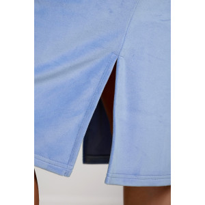 Туника женская "Пандора-4" велюр стрейч (р-ры: 46-56) голубой