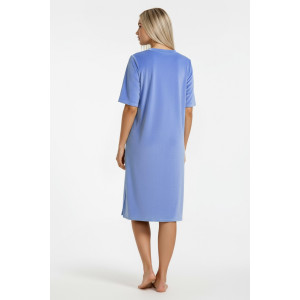 Туника женская "Пандора-4" велюр стрейч (р-ры: 46-56) голубой