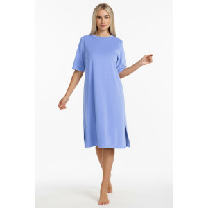 Туника женская "Пандора-4" велюр стрейч (р-ры: 46-56) голубой