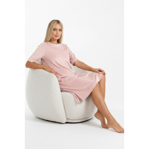 Туника женская "Пандора-4" велюр стрейч (р-ры: 46-56) пудровый