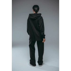 Костюм двойка женский "Соната" рибана жаккард пенье с лайкрой (р-ры: 44-58) чёрный