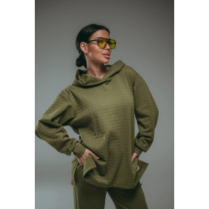 Костюм двойка женский "Соната" рибана жаккард пенье с лайкрой (р-ры: 44-58) хаки Костюм двойка женский "Соната" рибана жаккард пенье с лайкрой (р-ры: 44-58) хаки