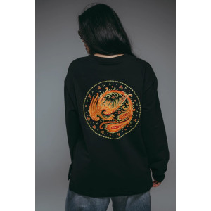 Свитшот женский "Русь" футер 2-х нитка пенье фирча (р-ры: 44-58) чёрный Свитшот женский "Русь" футер 2-х нитка пенье фирча (р-ры: 44-58) чёрный