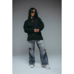 Свитшот женский "Русь" футер 2-х нитка пенье фирча (р-ры: 44-58) чёрный Свитшот женский "Русь" футер 2-х нитка пенье фирча (р-ры: 44-58) чёрный