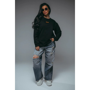 Свитшот женский "Русь" футер 2-х нитка пенье фирча (р-ры: 44-58) чёрный Свитшот женский "Русь" футер 2-х нитка пенье фирча (р-ры: 44-58) чёрный