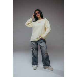 Свитшот женский "Русь" футер 2-х нитка пенье фирча (р-ры: 44-58) жёлтый Свитшот женский "Русь" футер 2-х нитка пенье фирча (р-ры: 44-58) жёлтый