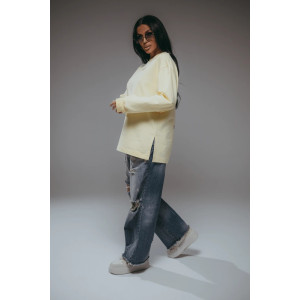 Свитшот женский "Русь" футер 2-х нитка пенье фирча (р-ры: 44-58) жёлтый Свитшот женский "Русь" футер 2-х нитка пенье фирча (р-ры: 44-58) жёлтый