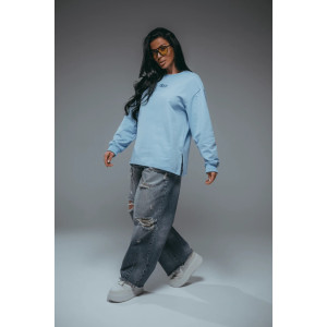 Свитшот женский "Русь" футер 2-х нитка пенье фирча (р-ры: 44-58) голубой Свитшот женский "Русь" футер 2-х нитка пенье фирча (р-ры: 44-58) голубой