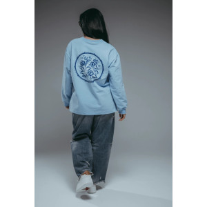 Свитшот женский "Русь" футер 2-х нитка пенье фирча (р-ры: 44-58) голубой Свитшот женский "Русь" футер 2-х нитка пенье фирча (р-ры: 44-58) голубой