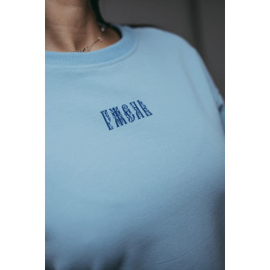 Свитшот женский "Русь" футер 2-х нитка пенье фирча (р-ры: 44-58) голубой Свитшот женский "Русь" футер 2-х нитка пенье фирча (р-ры: 44-58) голубой