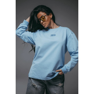 Свитшот женский "Русь" футер 2-х нитка пенье фирча (р-ры: 44-58) голубой Свитшот женский "Русь" футер 2-х нитка пенье фирча (р-ры: 44-58) голубой