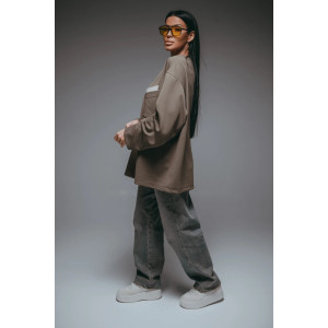 Свитшот женский "Дабл" трикотаж вафля (р-ры: 48-70) хаки Свитшот женский "Дабл" трикотаж вафля (р-ры: 48-70) хаки