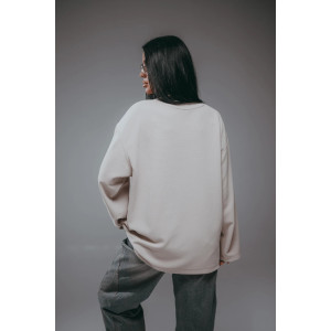 Свитшот женский "Дабл" трикотаж вафля (р-ры: 48-70) бежевый Свитшот женский "Дабл" трикотаж вафля (р-ры: 48-70) бежевый