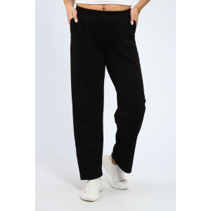 Брюки женские М106 футер с лайкрой (р-ры: 48-62) черный Брюки женские М106 футер с лайкрой (р-ры: 48-62) черный