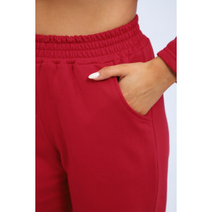 Пижама женская "Оливия" М391 футер (р-ры: 46-60) бордо