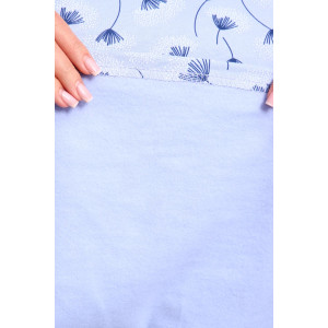 Пижама женская 01059 футер с начёсом (р-ры: 48-60) голубой