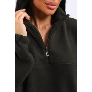 Костюм двойка женский 01061 флис (р-ры: 46-60) хаки Костюм двойка женский 01061 флис (р-ры: 46-60) хаки