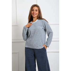 Костюм двойка женский "Крис ПС" махра (р-ры: 46-60) полоса синяя