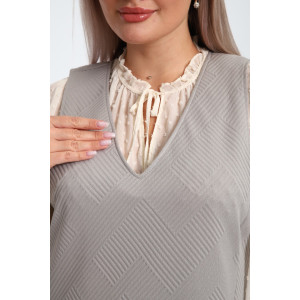 Сарафан женский №32739 тесла (р-ры: 48-58) светло-серый