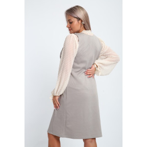 Сарафан женский №32739 тесла (р-ры: 48-58) светло-серый