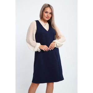 Сарафан женский №32739 тесла (р-ры: 48-58) темно-синий Сарафан женский №32739 тесла (р-ры: 48-58) темно-синий
