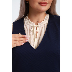 Сарафан женский №32739 тесла (р-ры: 48-58) темно-синий Сарафан женский №32739 тесла (р-ры: 48-58) темно-синий