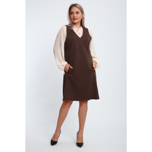 Сарафан женский №32739 тесла (р-ры: 48-58) шоколад Сарафан женский №32739 тесла (р-ры: 48-58) шоколад