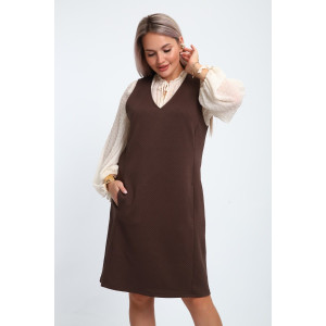 Сарафан женский №32739 тесла (р-ры: 48-58) шоколад Сарафан женский №32739 тесла (р-ры: 48-58) шоколад